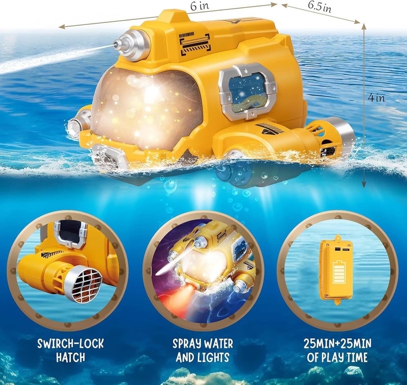 Beauenty قارب Beauenty RC - نموذج قارب بمحرك للتحكم عن بُعد مع إطلاق نار للأطفال - Image 2